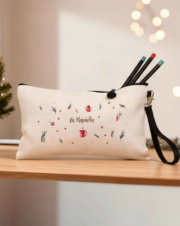 Winter Pattern - Linen Pencil Case Gift Box - GOTShirts