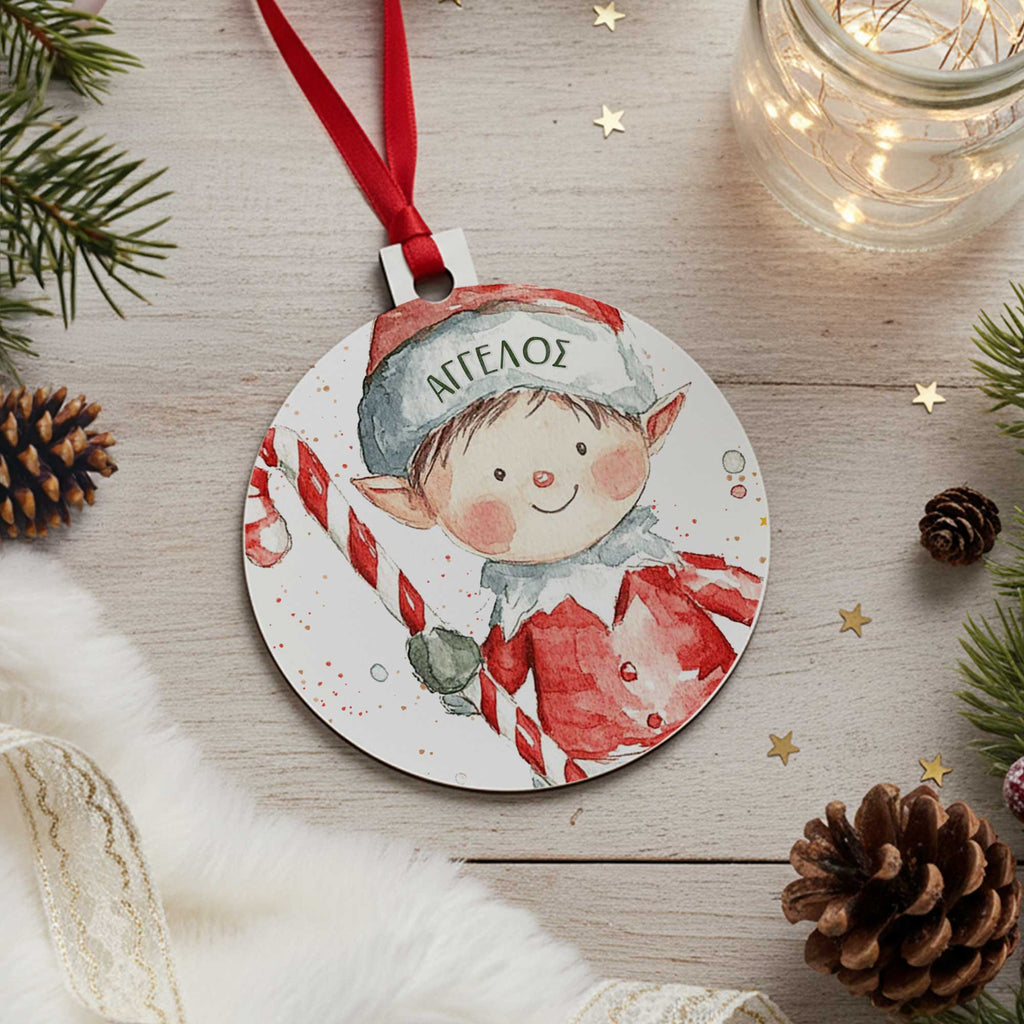 Christmas Elf Boy - Wooden Ornament - GOTShirts