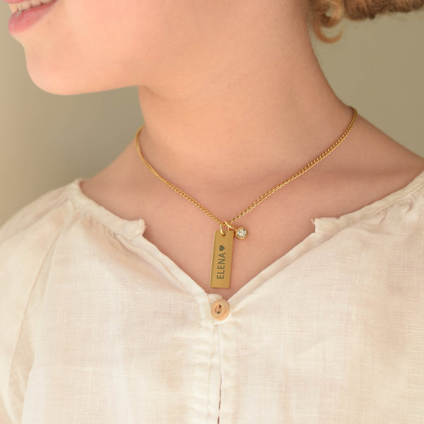 Bar With Rhinestone - Necklace - GOTShirts