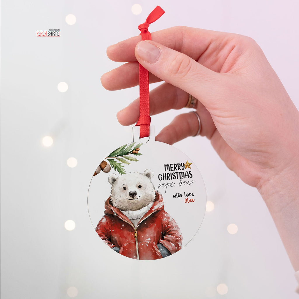 Papa Bear - Wooden Ornament - GOTShirts