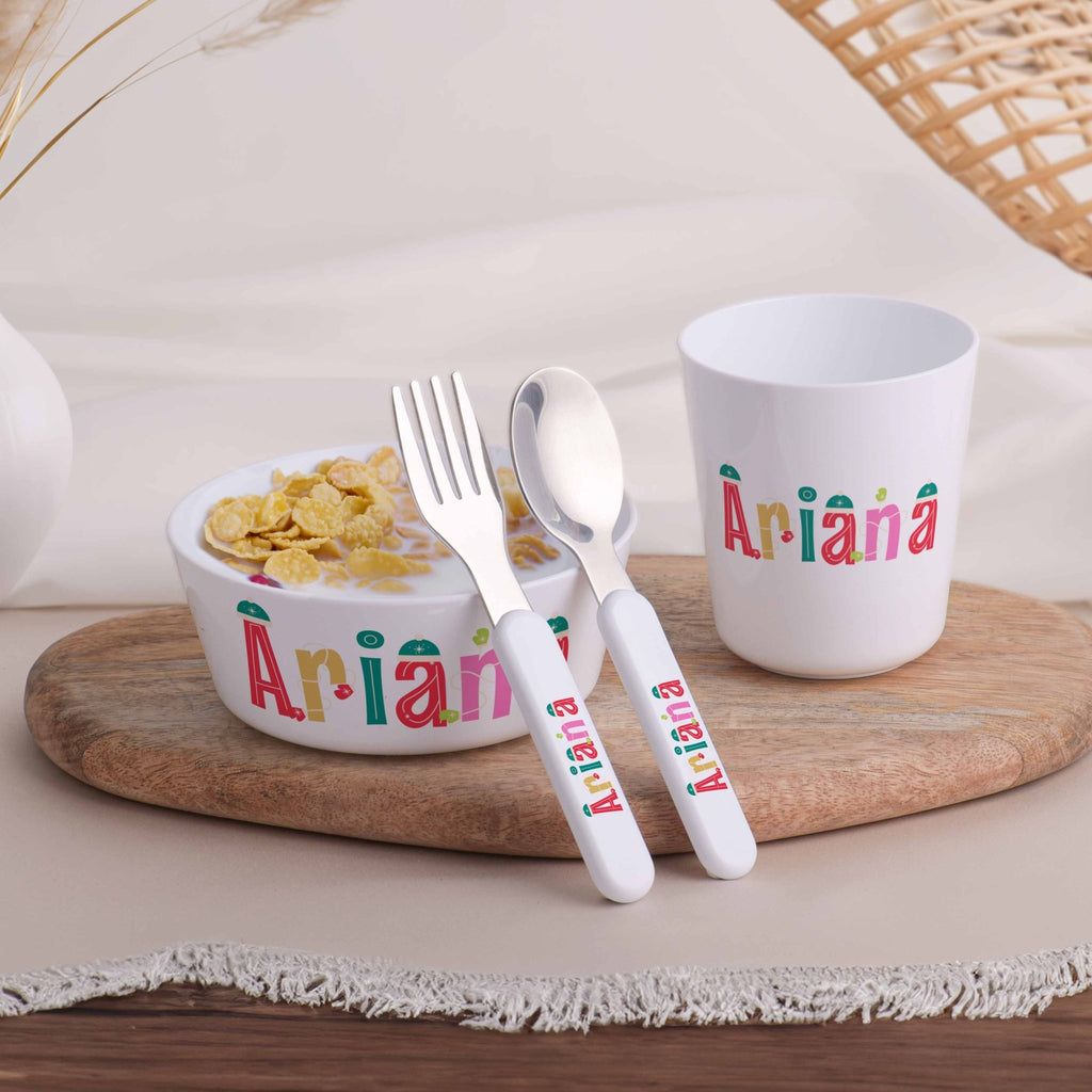 Little Treasures Mealtime Set - Christmas Letters - GOTShirts