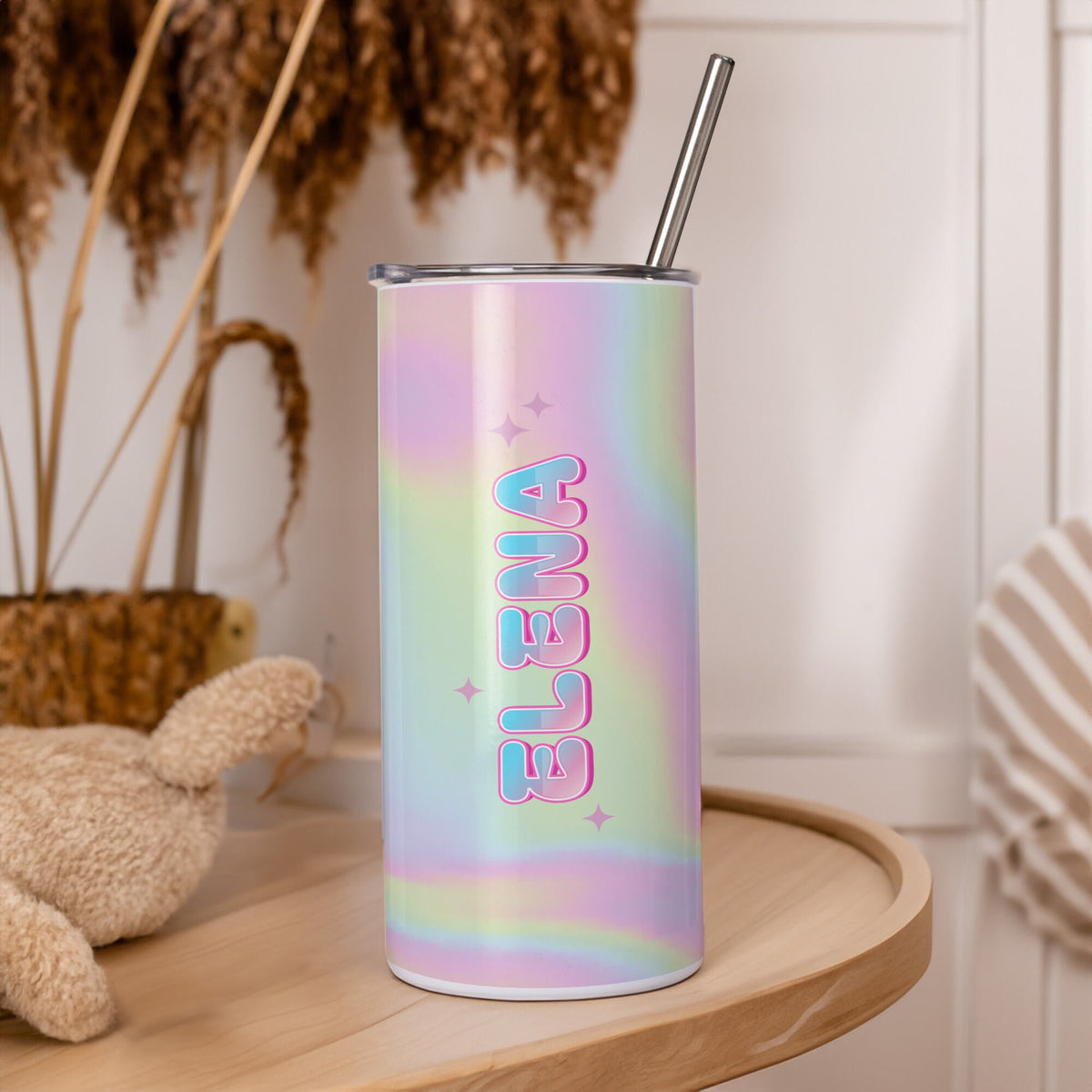 White Skinny Tumbler 16oz - Gradient Beauty - GOTShirts