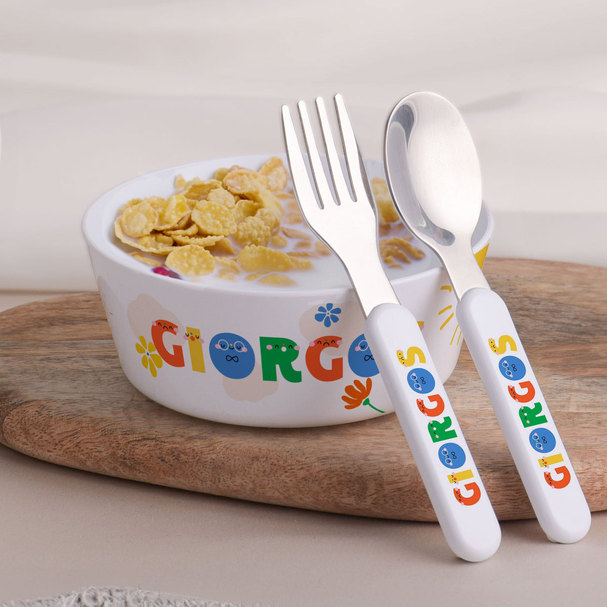 Little Treasures Mealtime Mini Set - Smiley Colorful Letters - GOTShirts