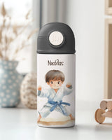 Karate - Double Wall Colored Water Bottle - GOTShirts