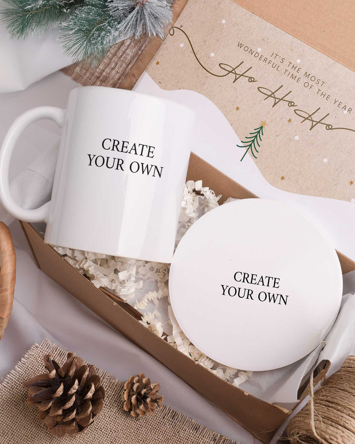 Create Your Own - Ceramic Mug 11oz & Coaster Gift Box - GOTShirts