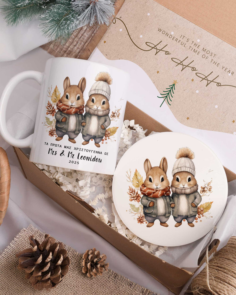 Our First Christmas - Ceramic Mug 11oz & Coaster Gift Box - GOTShirts