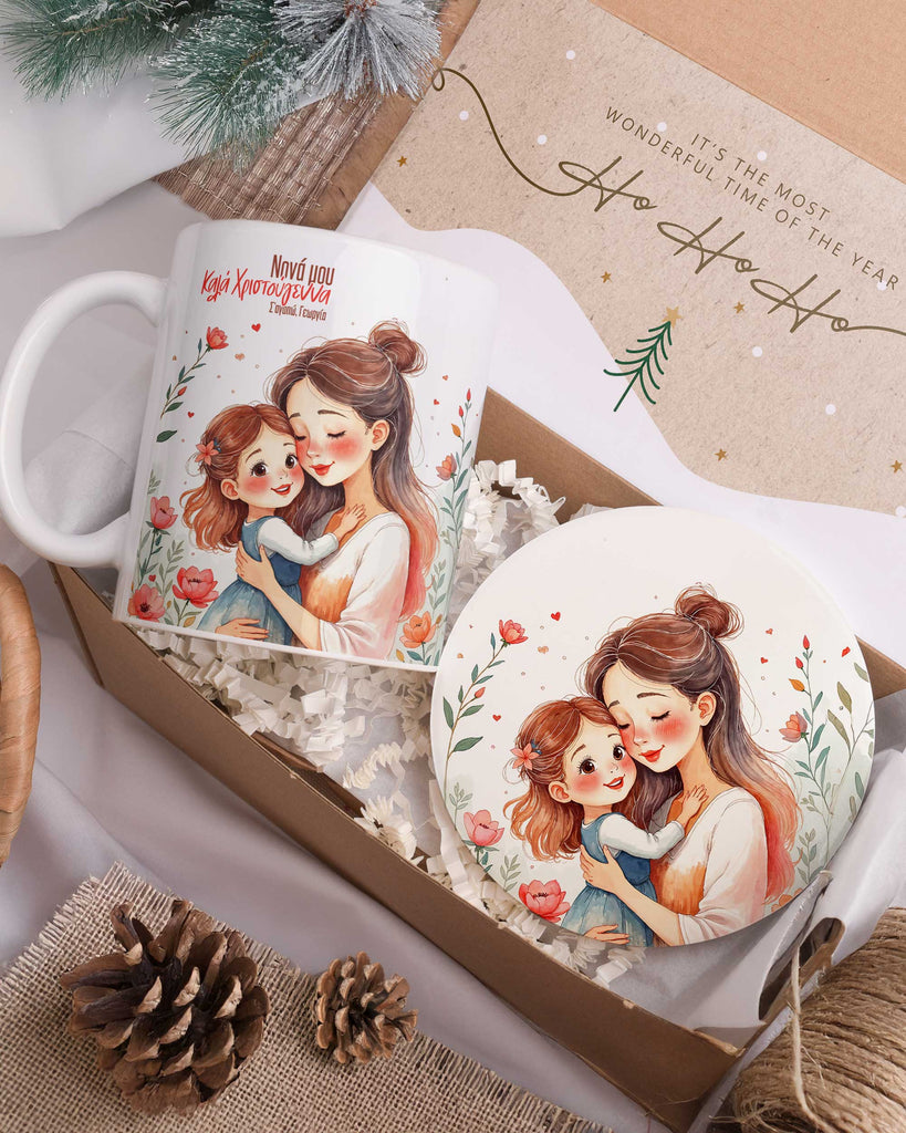 Godmother And Girl - Ceramic Mug 11oz & Coaster Gift Box - GOTShirts