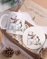 Dad And Kid - Ceramic Mug 11oz & Coaster Gift Box - GOTShirts