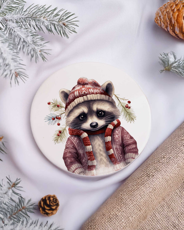 Christmas Badger - Ceramic Mug 11oz & Coaster Gift Box - GOTShirts