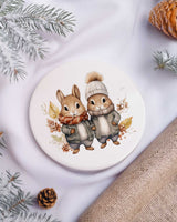Squirrel Couple - Ceramic Mug 11oz & Coaster Gift Box - GOTShirts