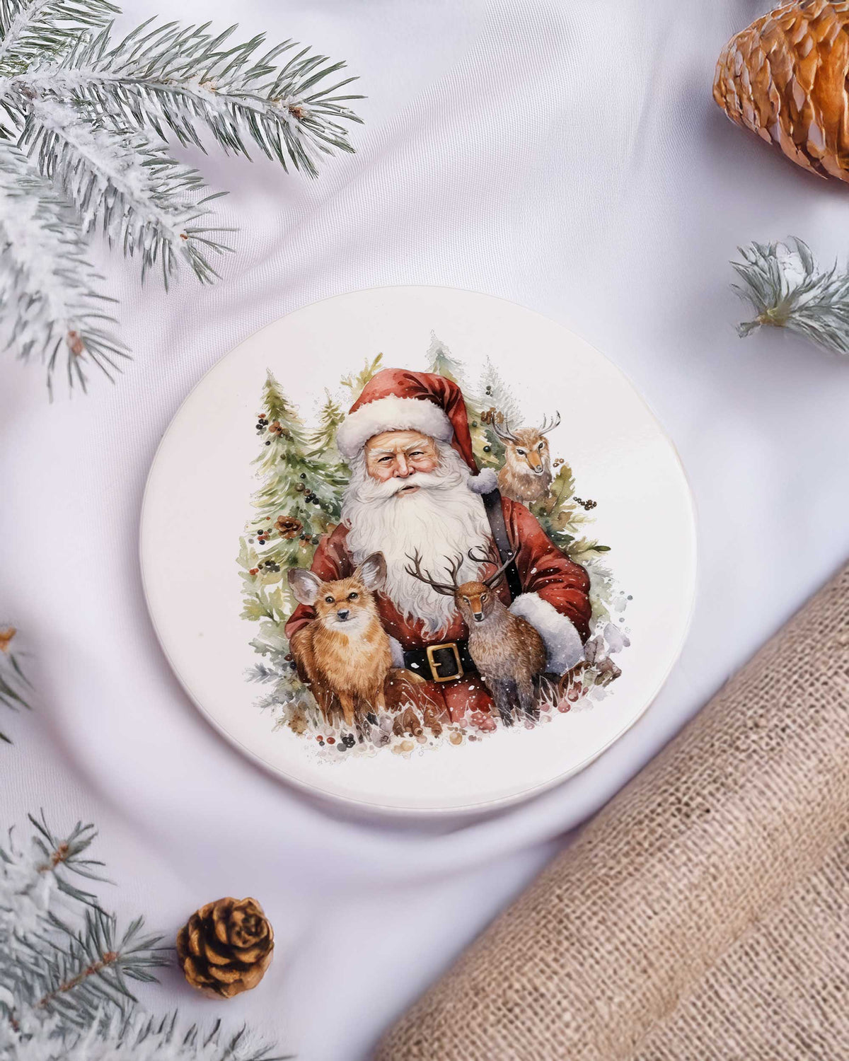 Santa Claus - Ceramic Mug 11oz & Coaster Gift Box - GOTShirts