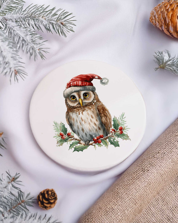 Christmas Owl Teacher - Ceramic Mug 11oz & Coaster Gift Box - GOTShirts