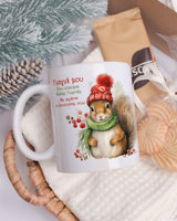 Christmas Squirel - Ceramic Mug 11oz & Coaster Gift Box - GOTShirts