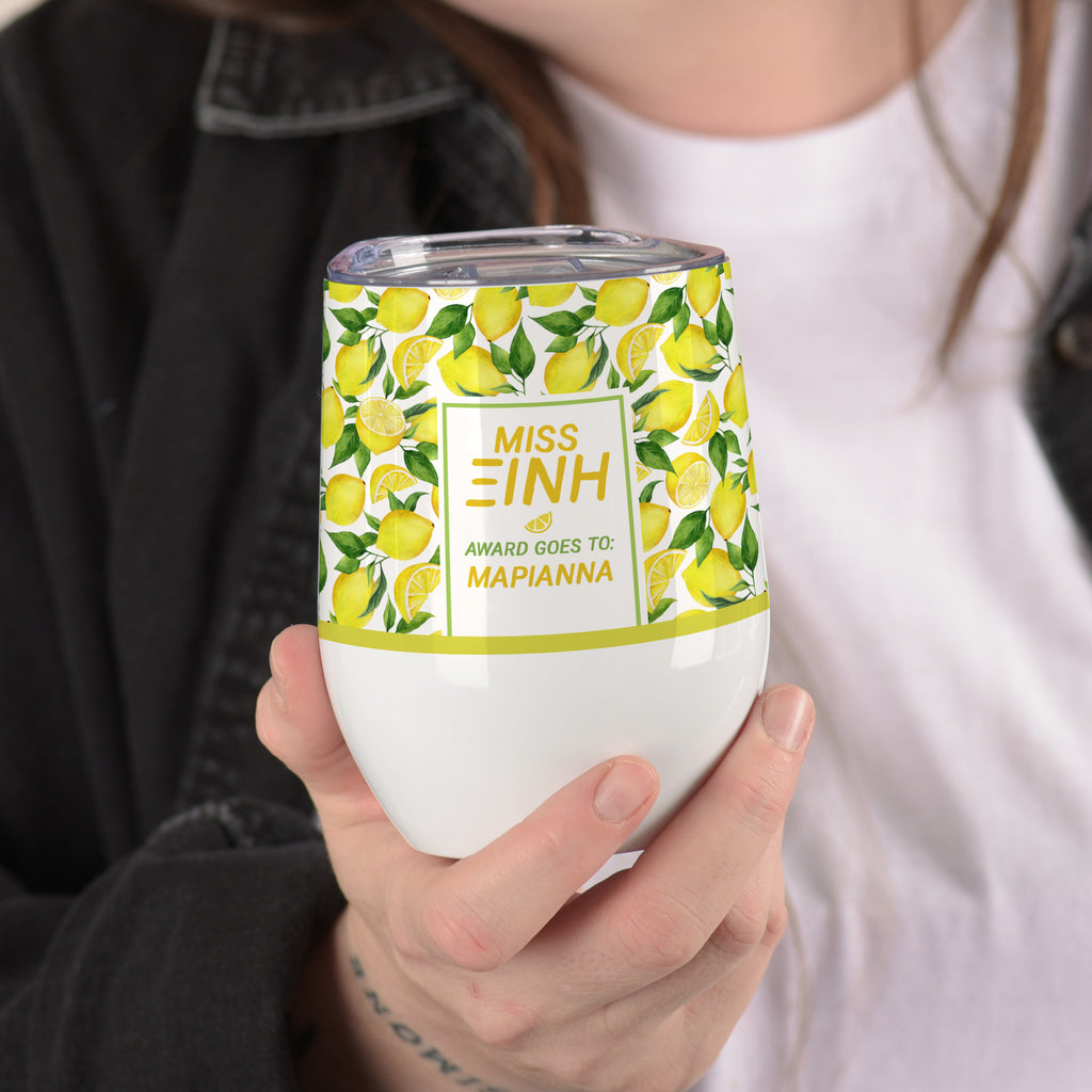 Miss Lemon - Stainless Steel White Mug