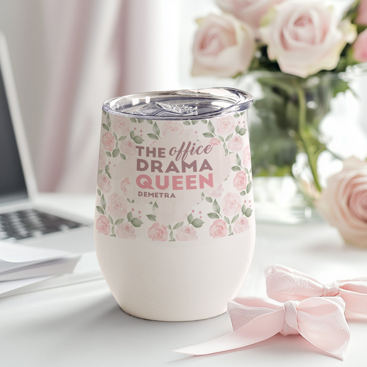 The Office Drama Queen - Stainless Steel White Mug - GOTShirts