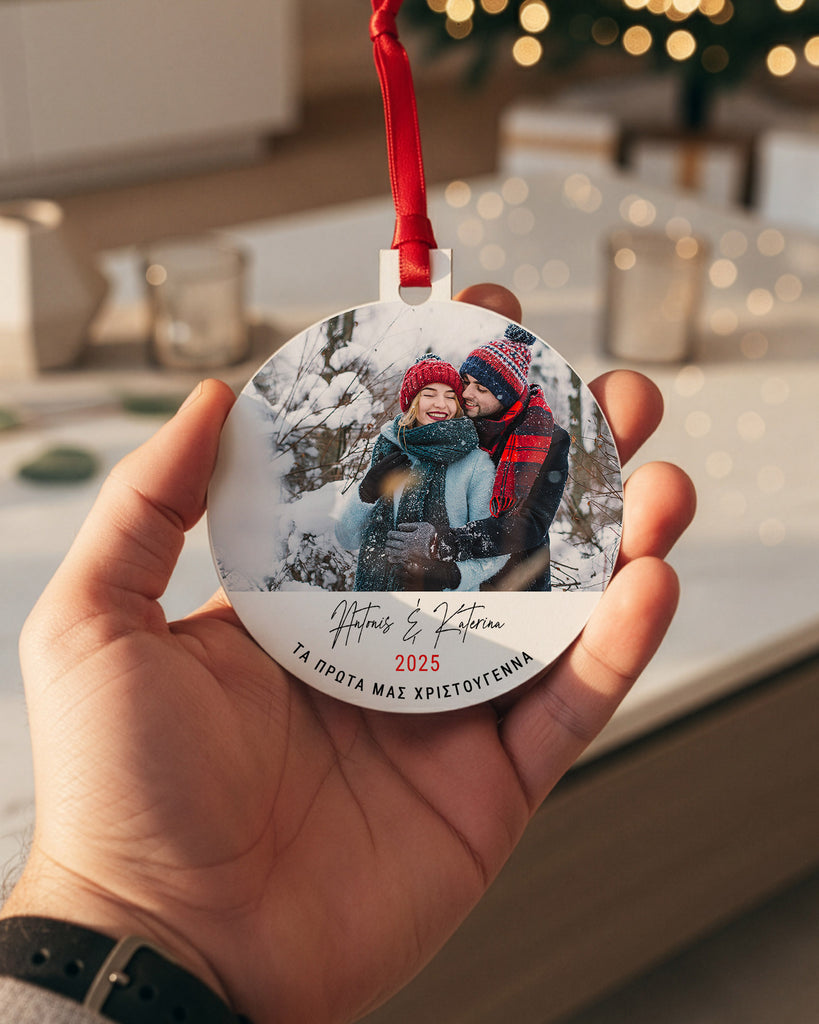 Our First Christmas Photo - Wooden Ornament - GOTShirts