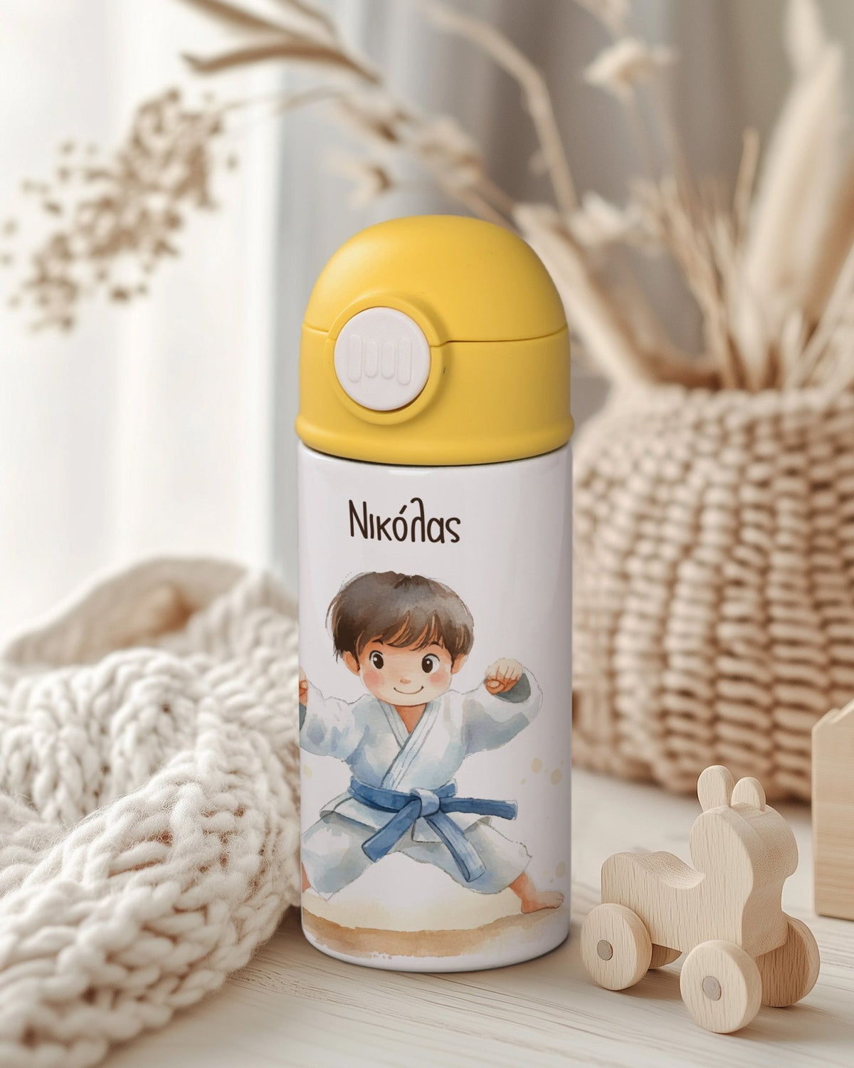 Karate - Double Wall Colored Water Bottle - GOTShirts