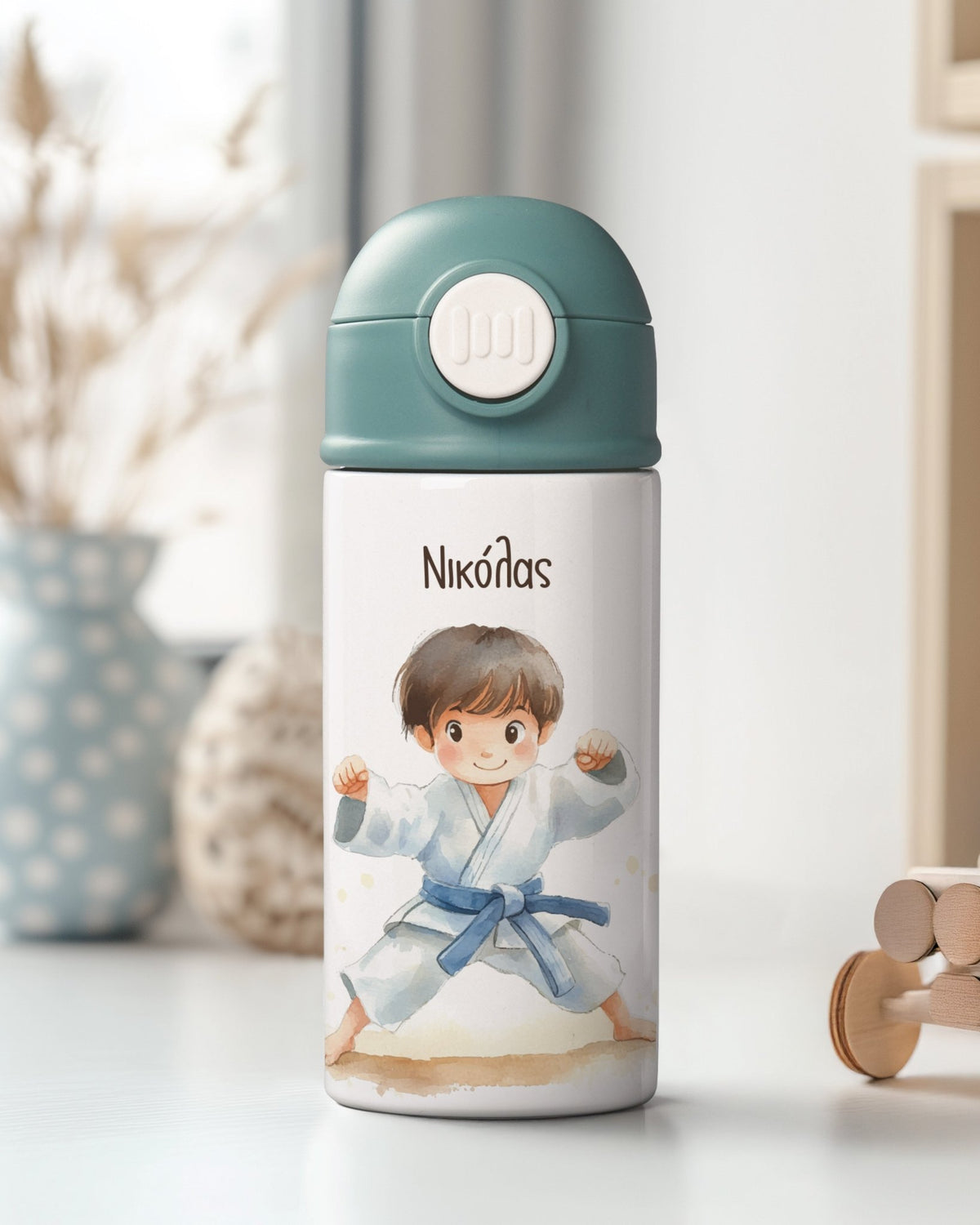 Karate - Double Wall Colored Water Bottle - GOTShirts