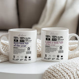 Boyfriend & Girlfriend Of The Year - Ceramic Mug 330ml Set Of 2 - GOTShirts
