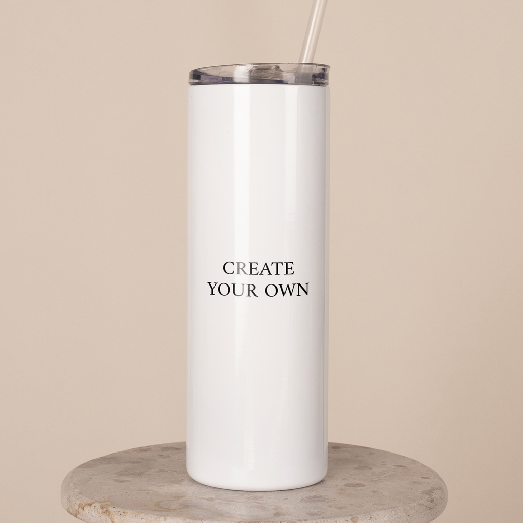 Stainless Steel Skinny Tumbler With Straw