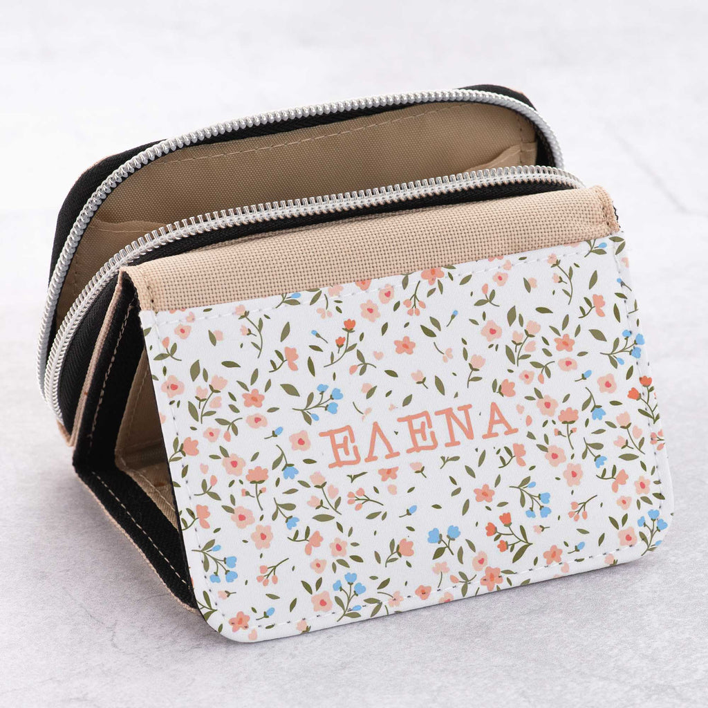 Floral Pattern - Kid's Jean Wallet