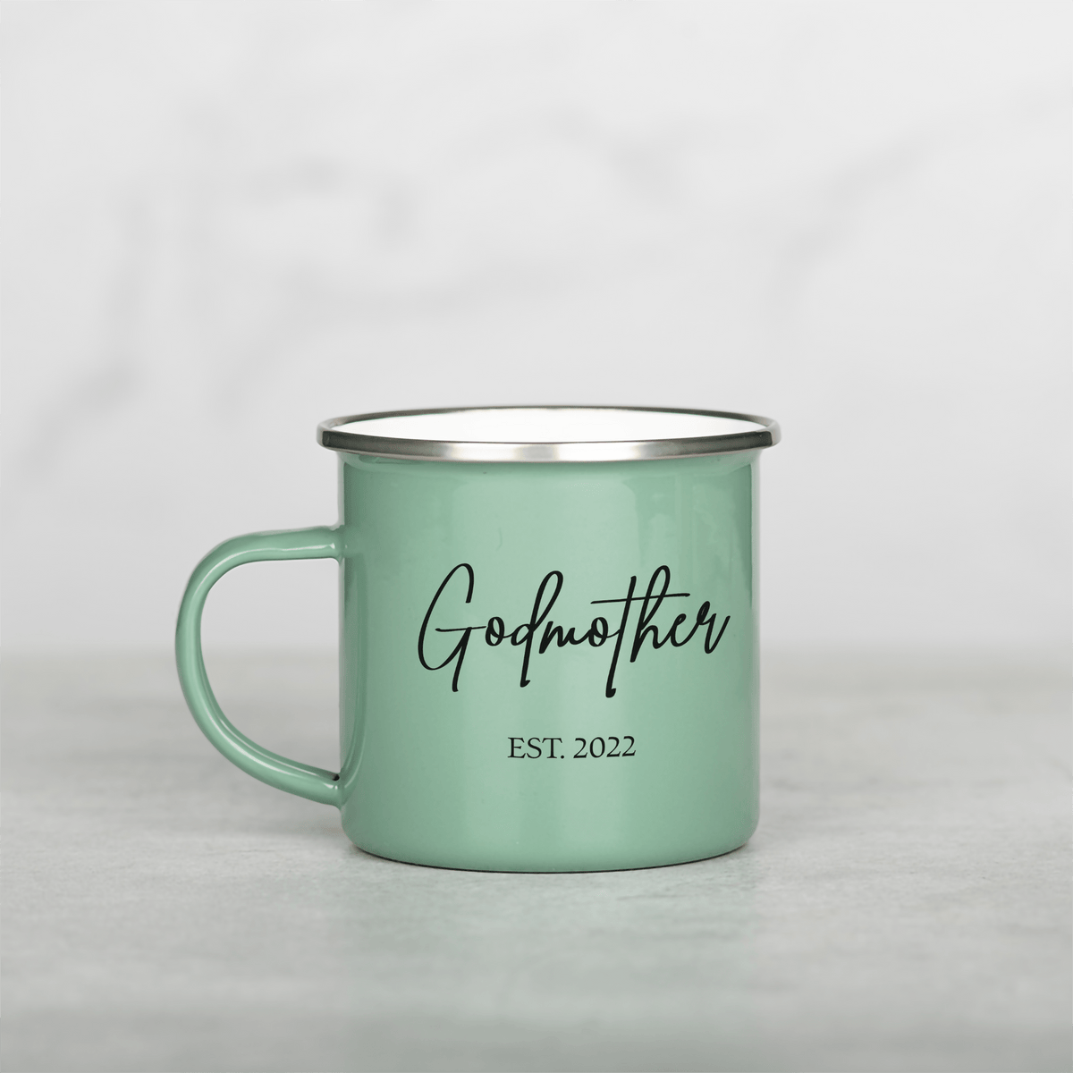 Estimated Godfather - Colored Enamel Stainless Steel Mug - GOTShirts