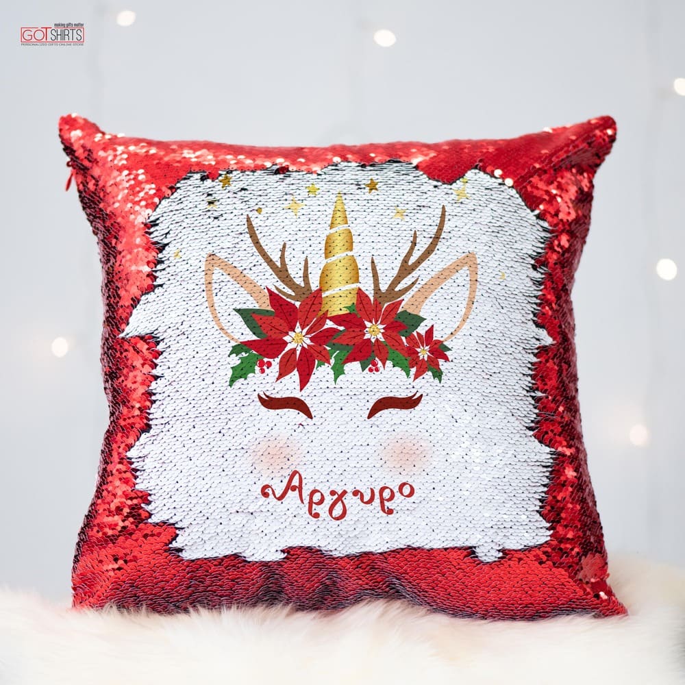 Christmas Unicorn Magic Pillow