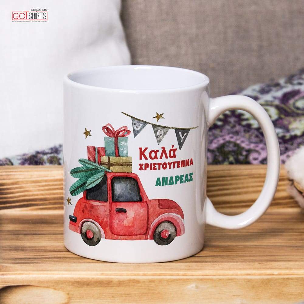 Christmas Car Ceramic Mug 330ml