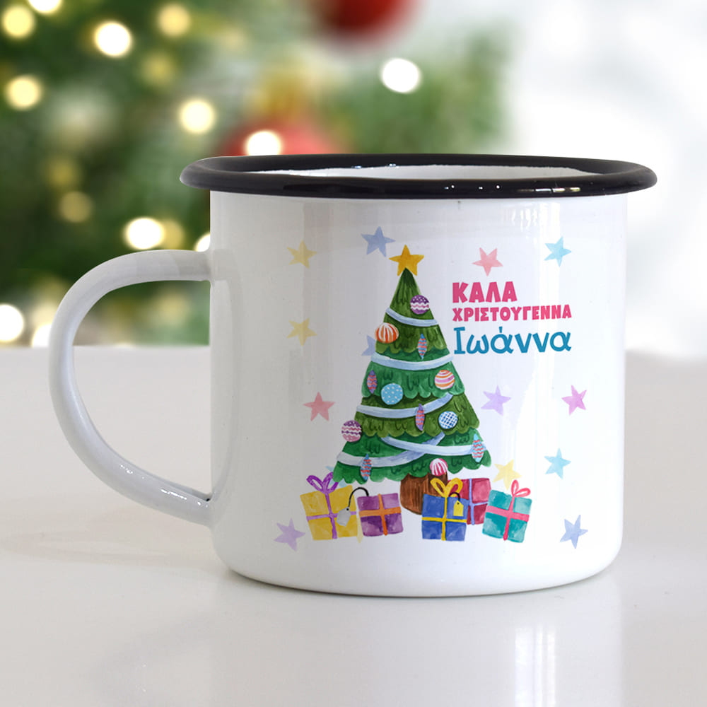Tree - Christmas S/Steel Enamel Mug