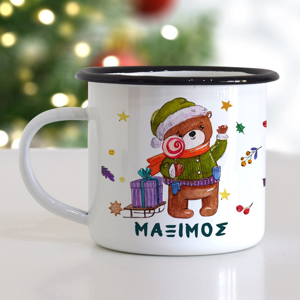 Bear - Christmas S/Steel Enamel Mug - GOTShirts