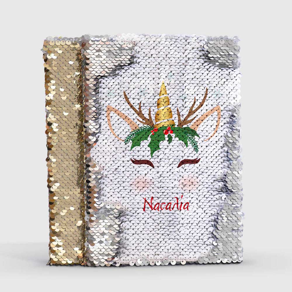 Unicorn Face - Sequin Notebook - GOTShirts