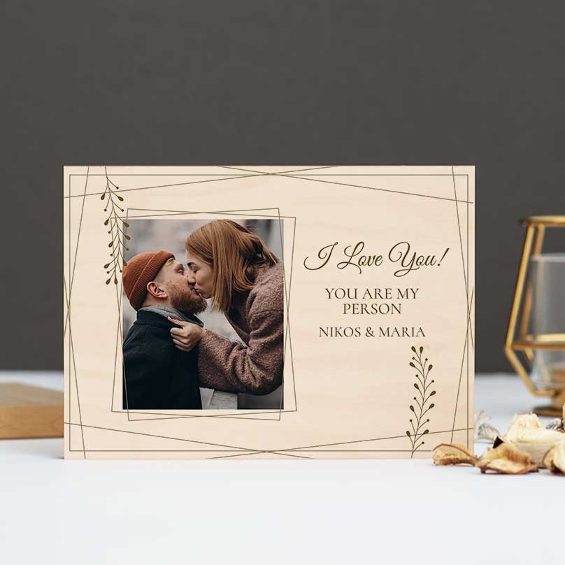 I Love You - Premium Natural Wood Frame - GOTShirts