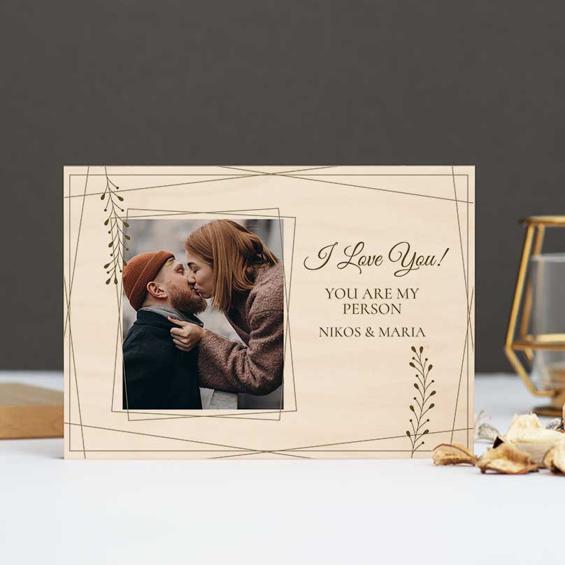 I Love You - Premium Natural Wood Frame