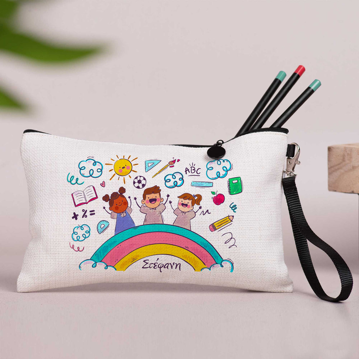 Happy Children - Linen Pencil Case - GOTShirts