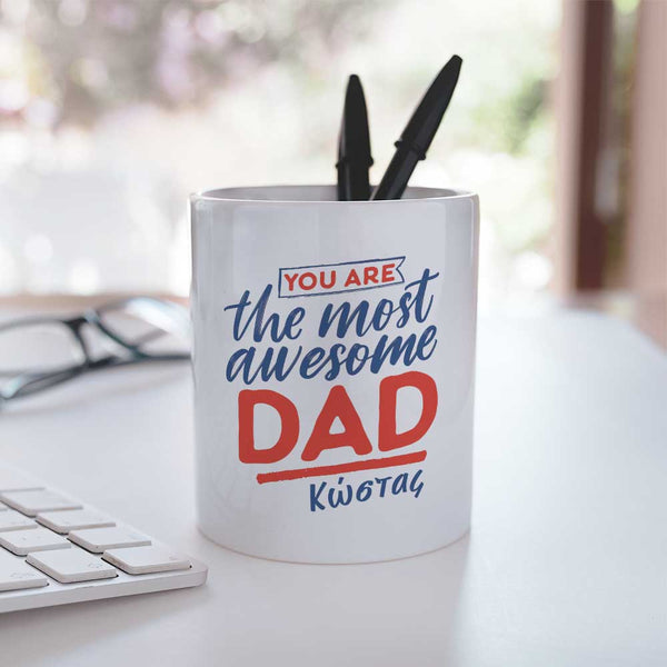 Awesome Dad - Ceramic Pencil Holder - GOTShirts