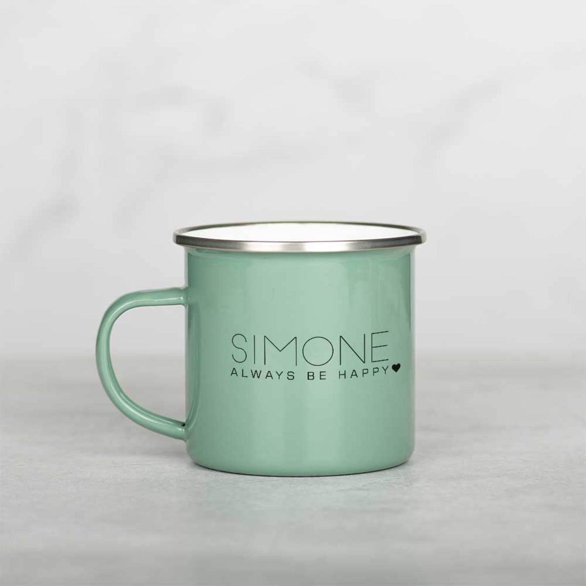 Always Be Happy - Colored Enamel Stainless Steel Mug - GOTShirts