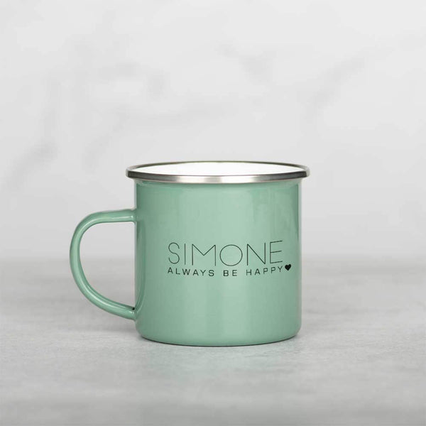 Always Be Happy - Colored Enamel Stainless Steel Mug - GOTShirts