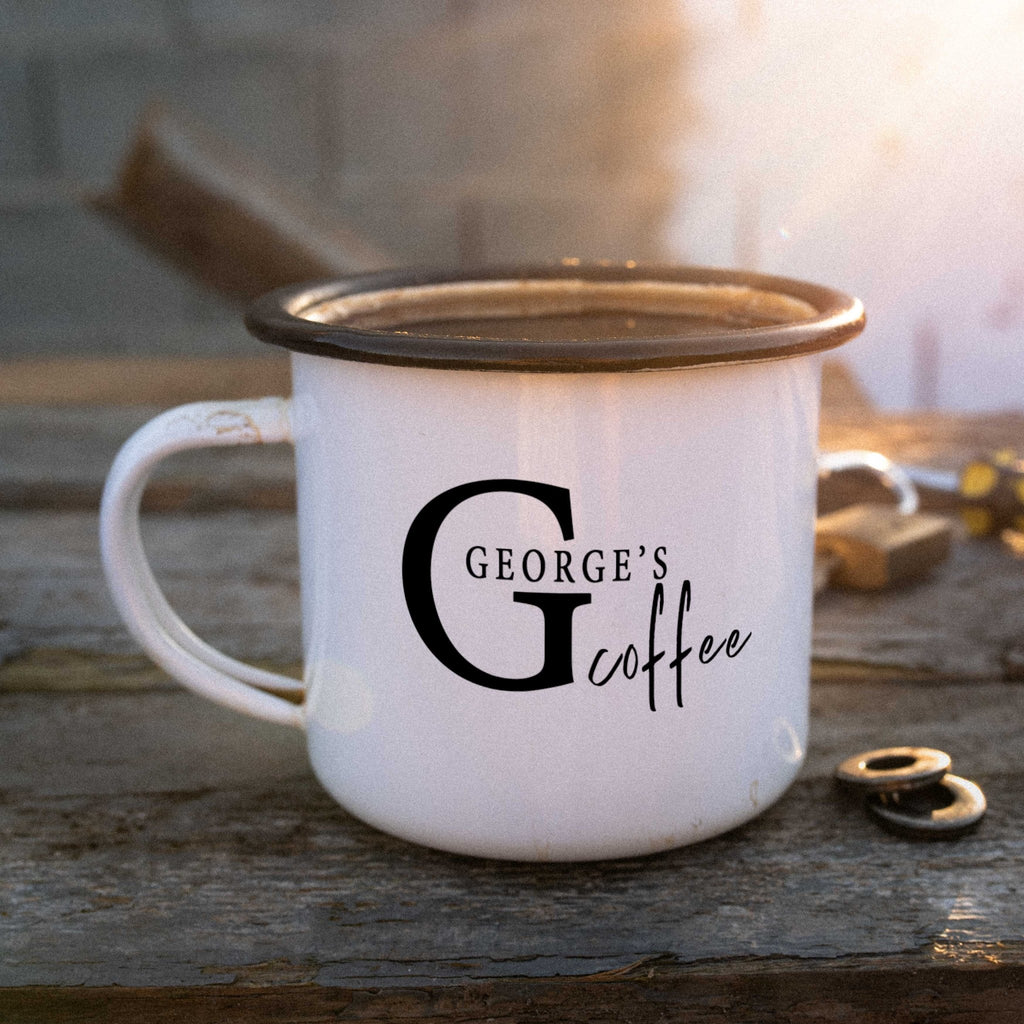 Capital & Name - Stainless Steel Enamel Mug - GOTShirts