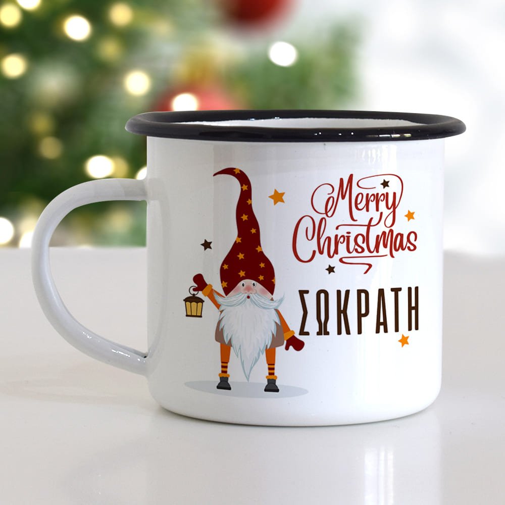 Gnome - Christmas S/Steel Enamel Mug - GOTShirts
