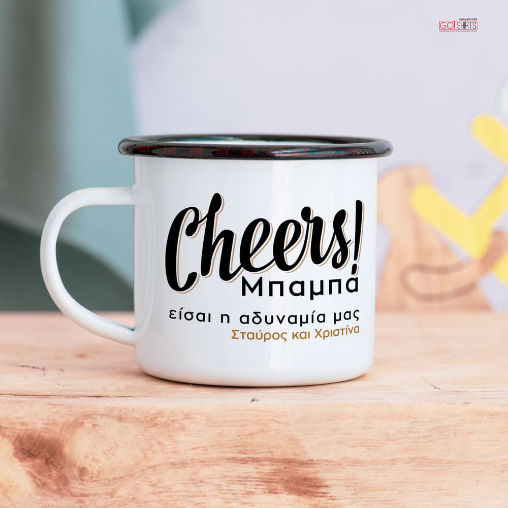 Cheer's Dad - Stainless Steel Enamel Mug - GOTShirts