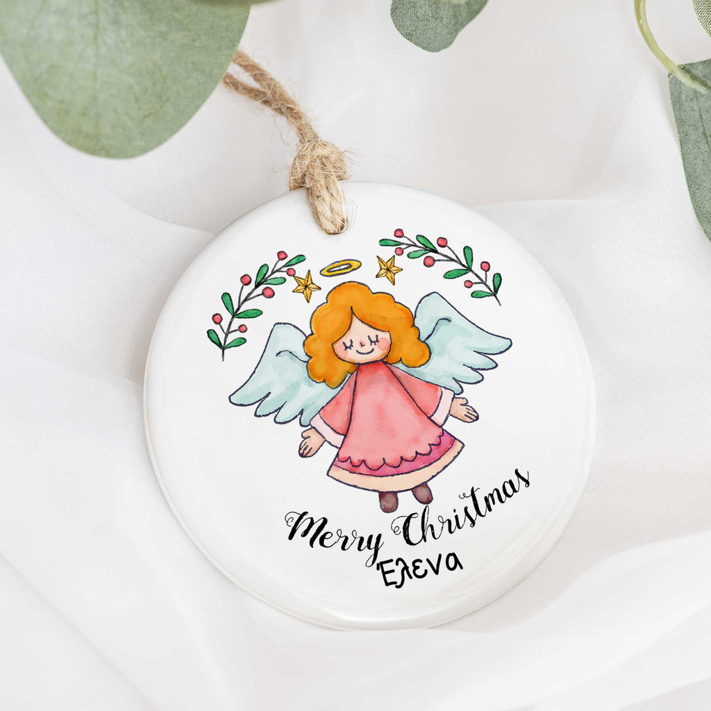Christmas Angel - Ceramic Ornament