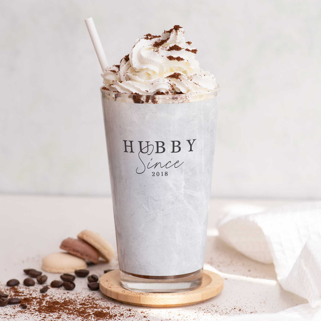 Hubby Since - Glass Latte Mug - GOTShirts