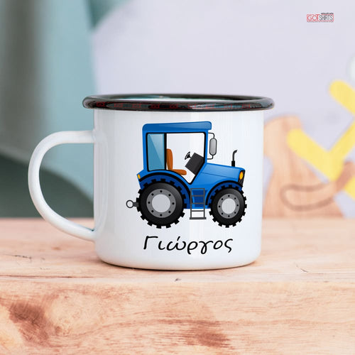 Blue Truck - Stainless Steel Enamel Mug - GOTShirts