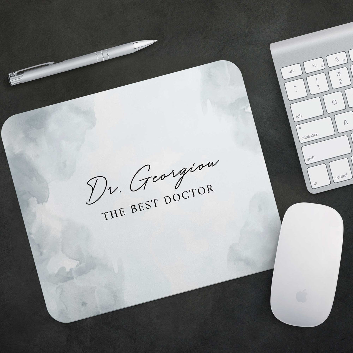 Gray Watercolor - Mousepad - GOTShirts