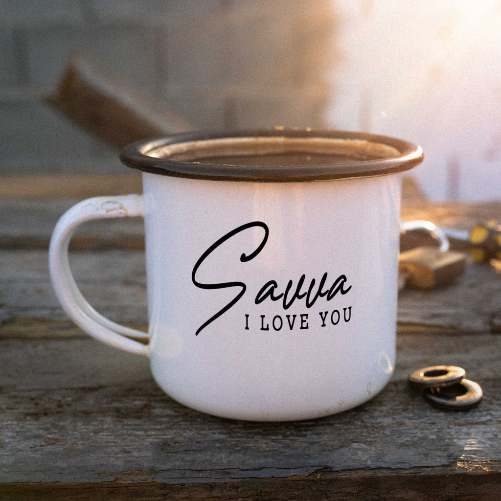 I love you - Stainless Steel Enamel Mug - GOTShirts