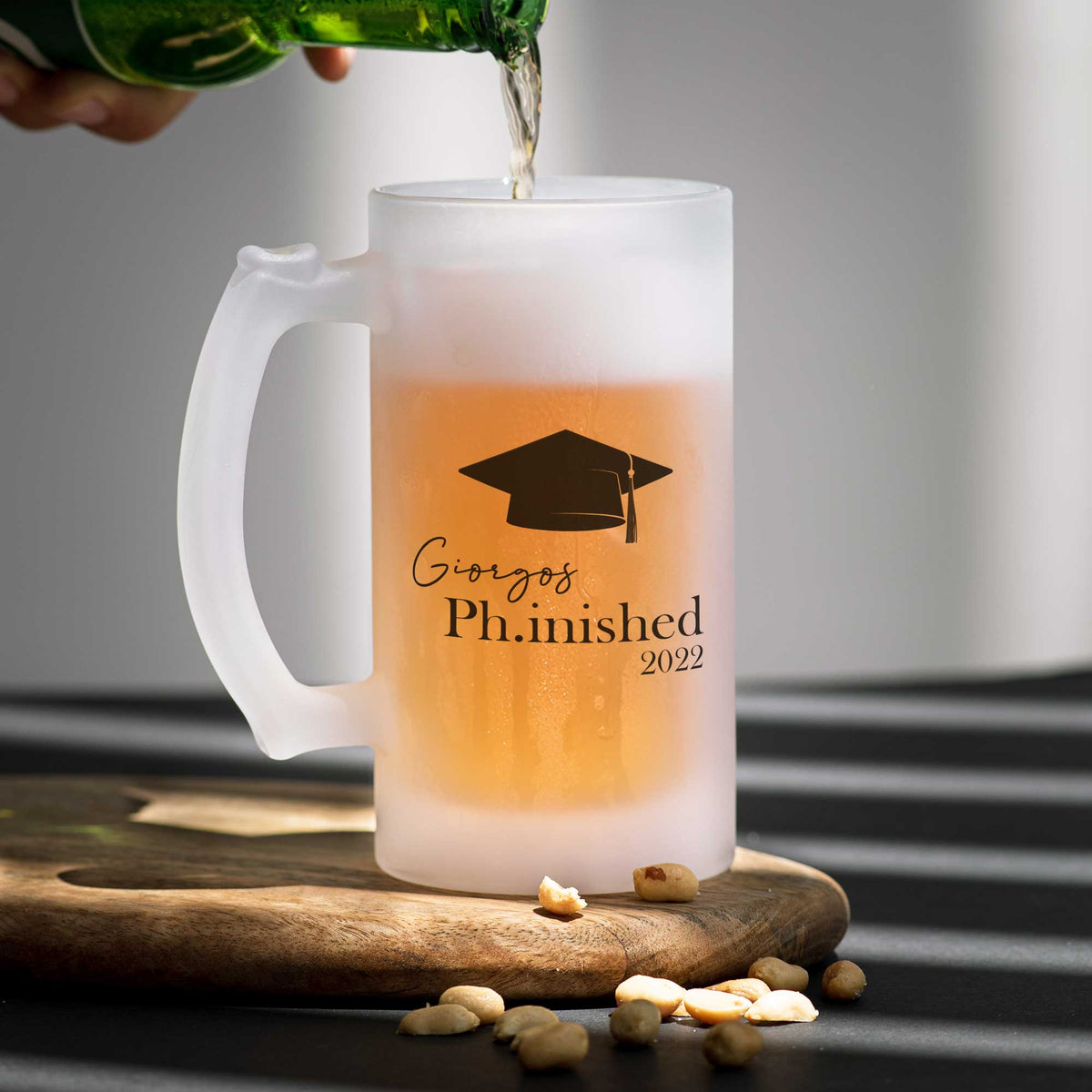 Ph.inished - Frosted Beer Glass - GOTShirts