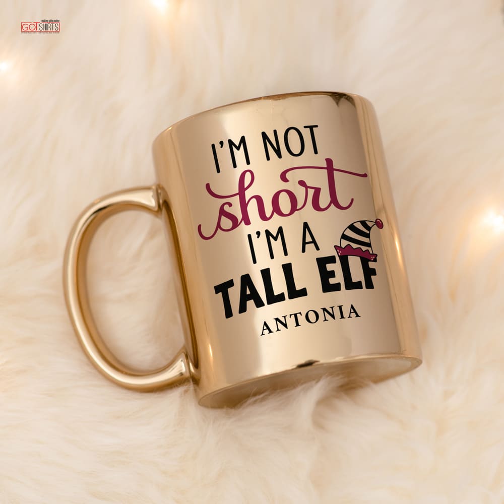 I'm Not Short I'm A Tall Elf - Mirror Mug - GOTShirts