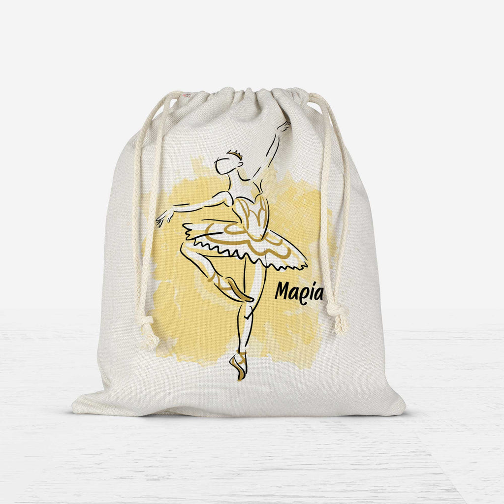 Ballet Dancer - Drawstring Bag Linen