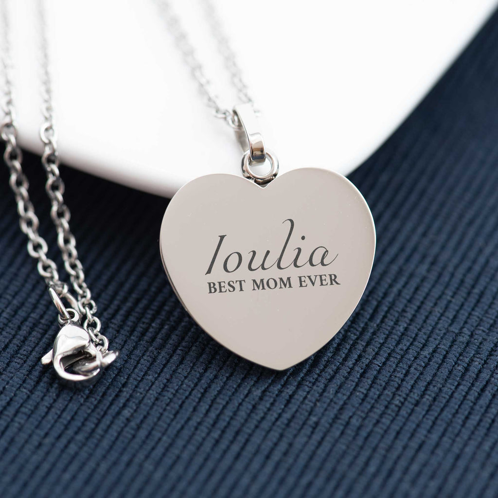 Best Mom Ever - Heart Necklace (Engraved) - GOTShirts
