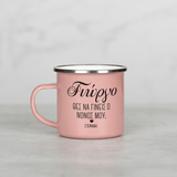 Be My Godfather - Colored Enamel Stainless Steel Mug - GOTShirts